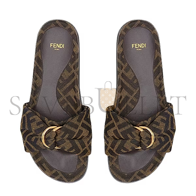 FENDI FF MONOGRAM SLIDES 8X8507AJZXF0R7V